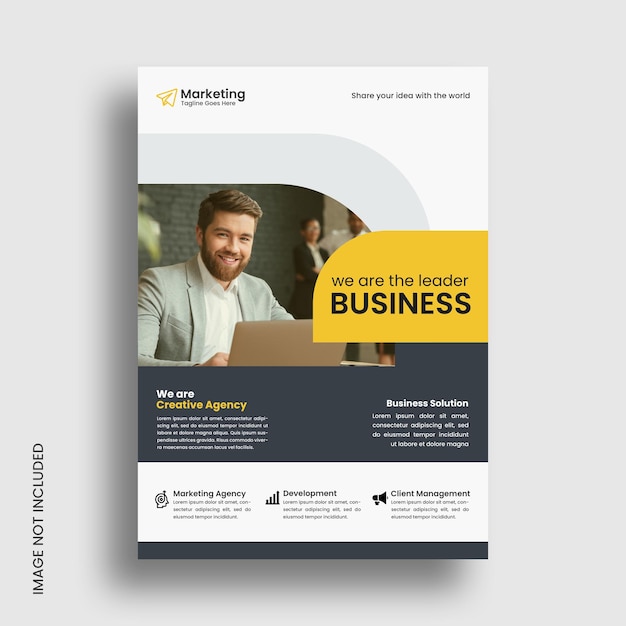 PSD modern corporate business flyer template design