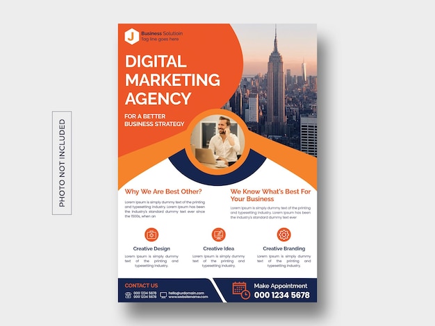 modern corporate business flyer template