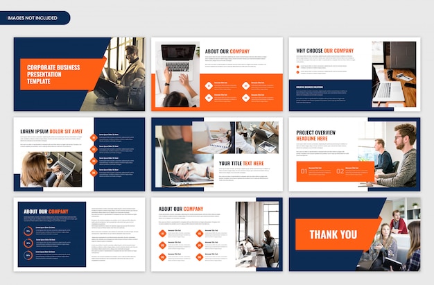 Modern corporate business and startup presentation template