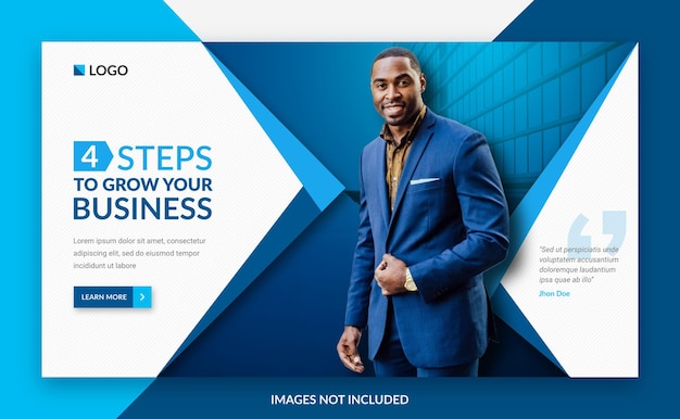 PSD modern corporate business web banner design