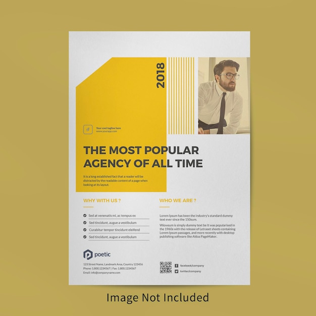 PSD modern corporate flyer template design