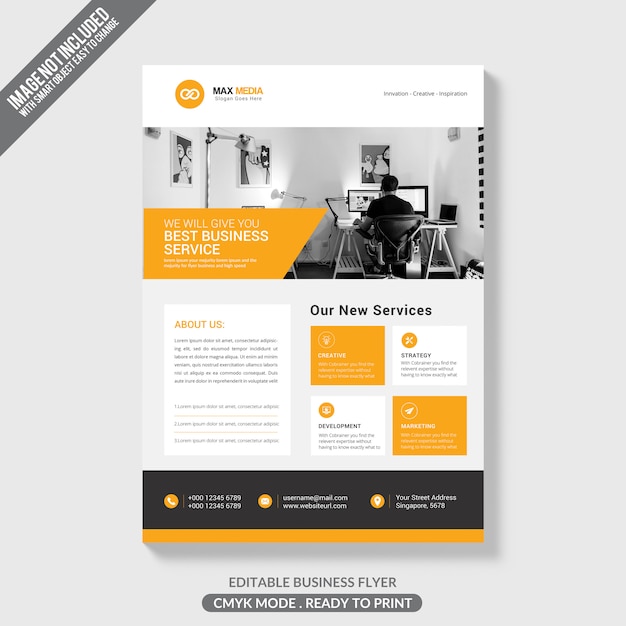 PSD modern corporate flyer template