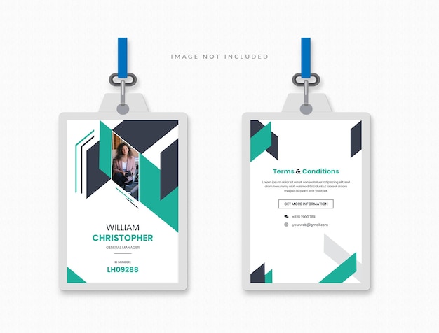 Modern corporate ID Card design Template Company employee id card template