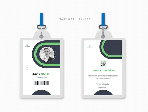 Modern corporate ID Card design Template Company employee id card template