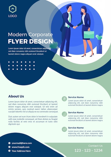 Modern corporate psd flyer design