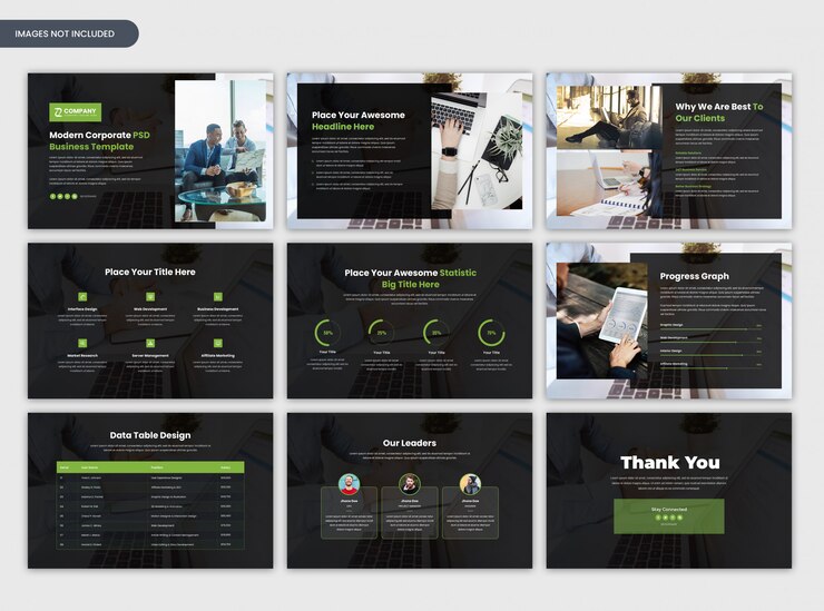 PSD modern corporate startup and business presentation template