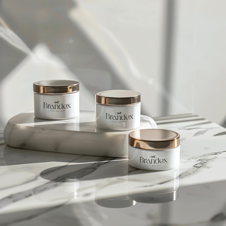 PSD modern cosmetic jar mockup premium psd template for designers