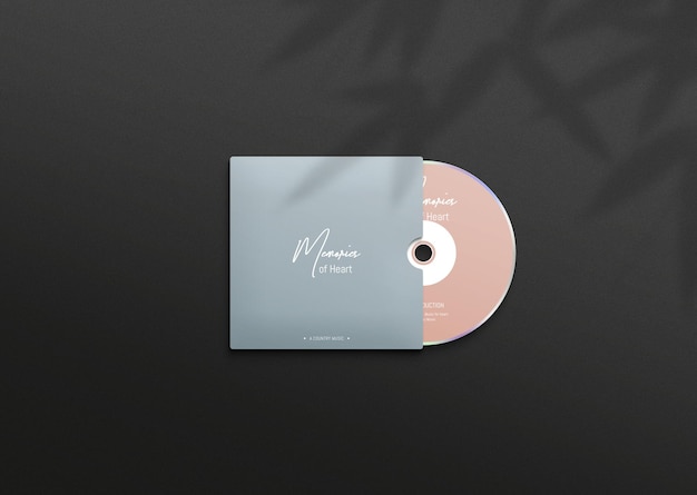 Modern cover and compact disk mockup