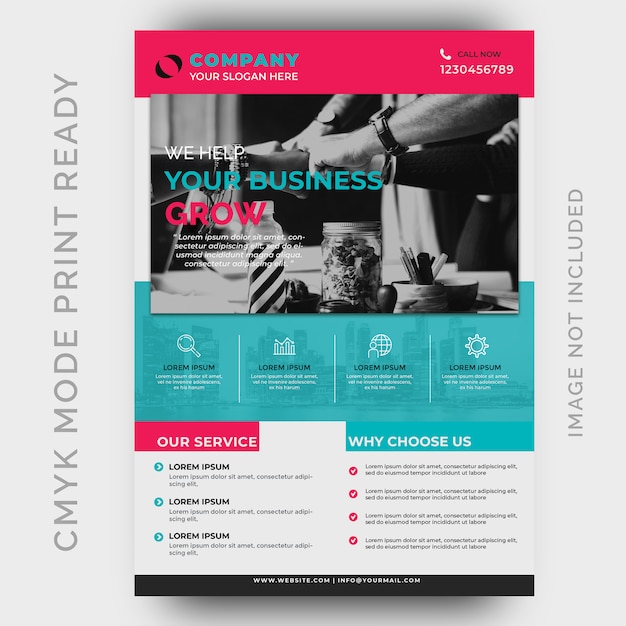 PSD modern creative agency business flyer design template