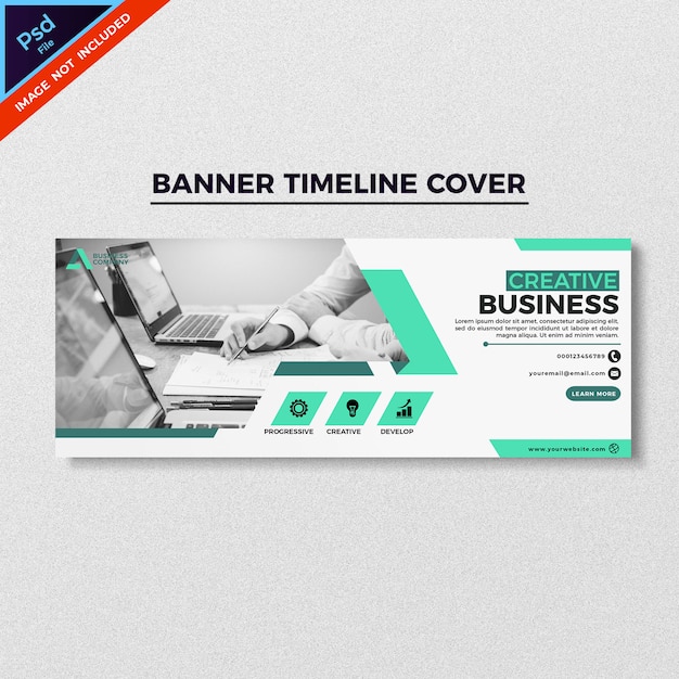 Modern creative business banner cover timeline design