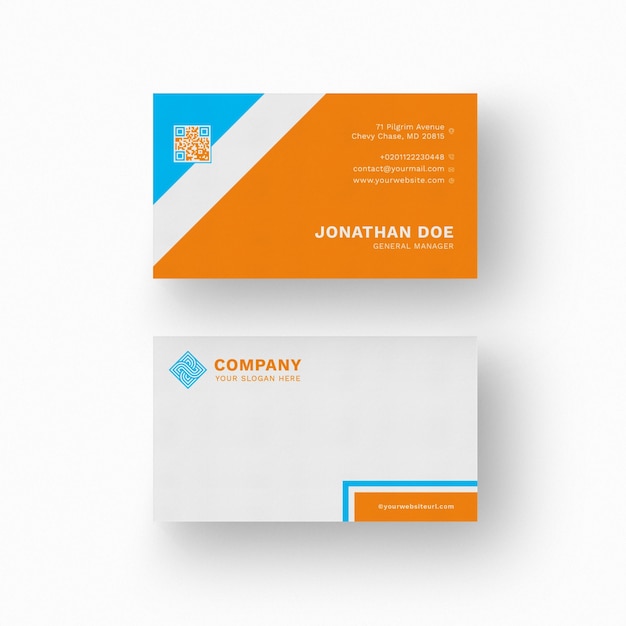 Modern creative business card mockup