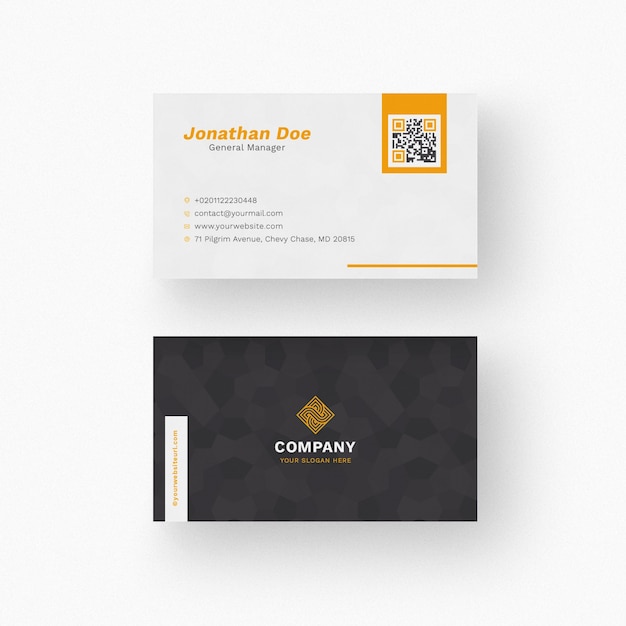 PSD modern creative business card mockup