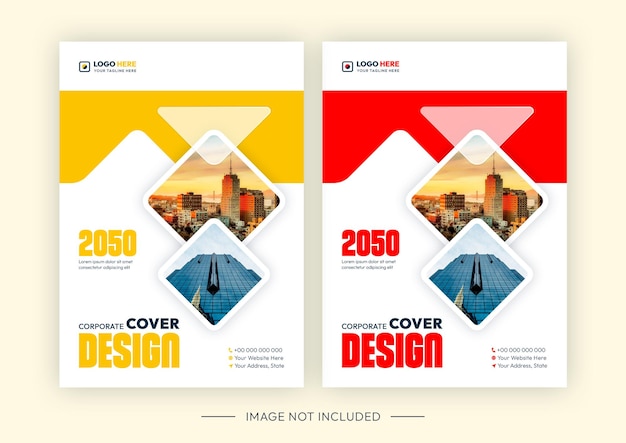 PSD modern creative corporate business book cover design template