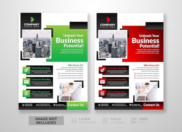 Modern and creative Corporate business digital marketing agency multipurpose concept flyer template