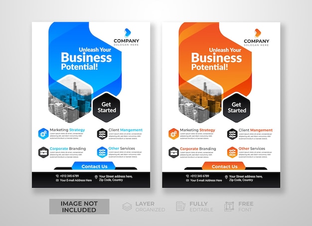 Modern and creative Corporate business digital marketing agency multipurpose concept flyer template