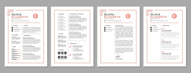 PSD modern creative resume template