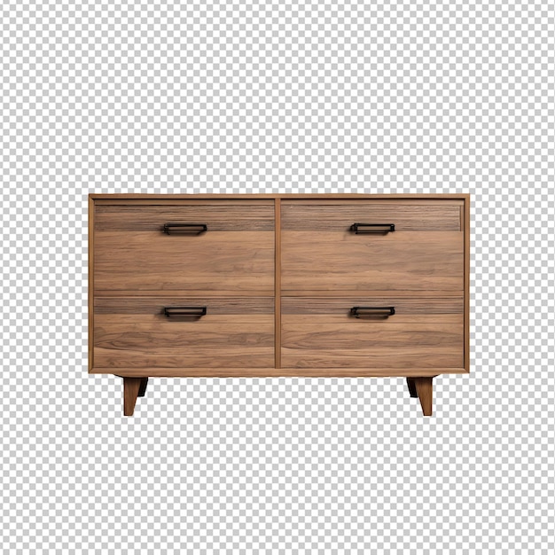 modern credenza sideboard isolated on transparent background
