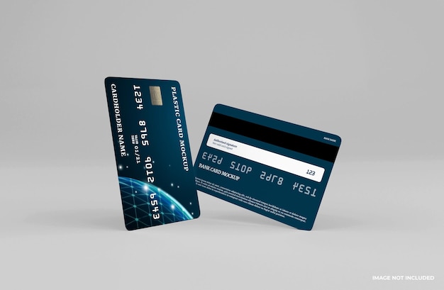 PSD modern credit or bank card mockup template