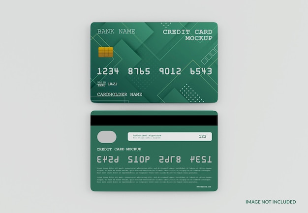 PSD modern credit card mockup isolated