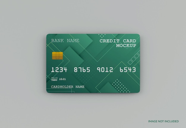 Modern credit card mockup isolated