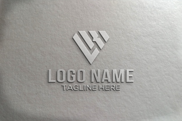modern croom 3d logo mockup