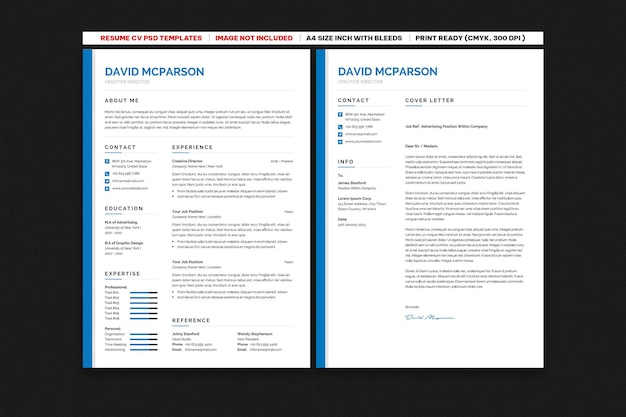 PSD modern cv cv-sjabloon