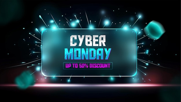 PSD modern cyber monday background