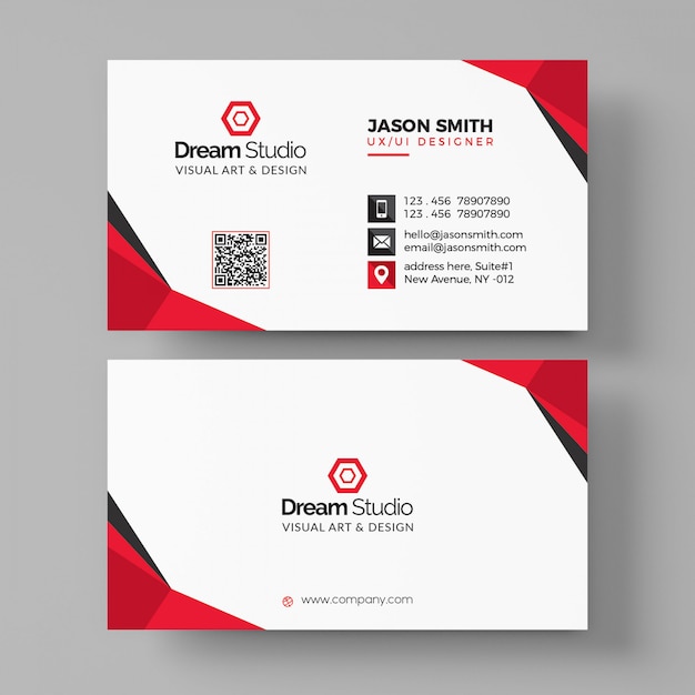 PSD modern dark business card mockup