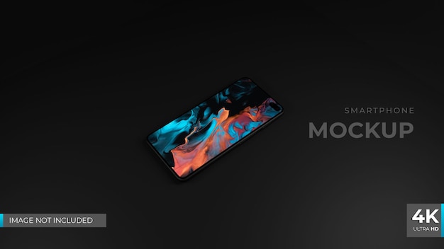 Modern dark smartphone mockup 3d rende