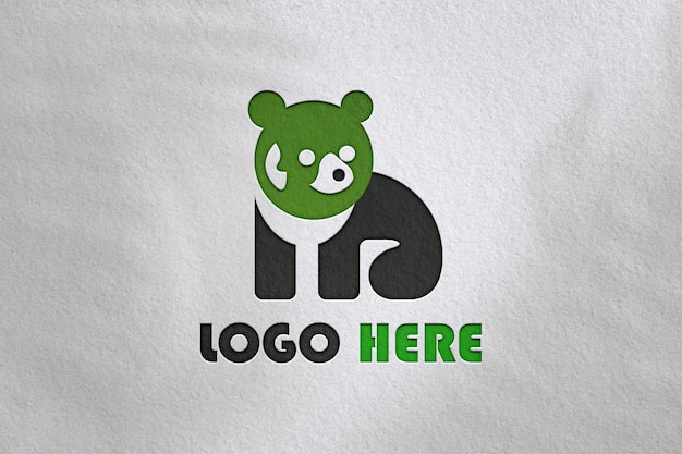 modern debossed logo mockup