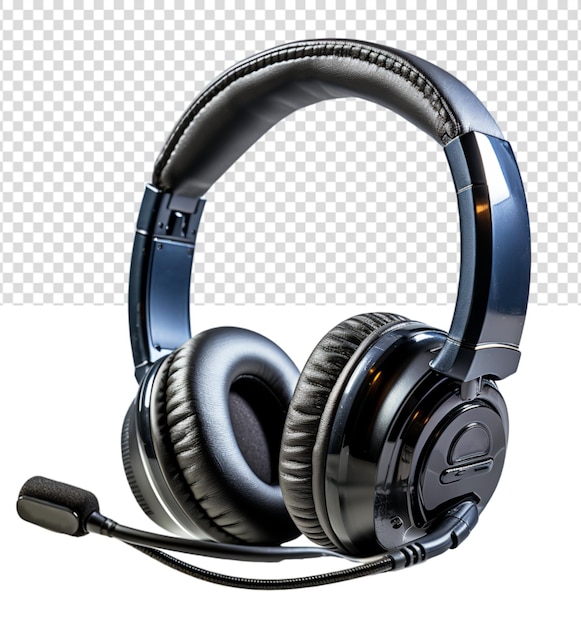 PSD modern design headset with transparent background