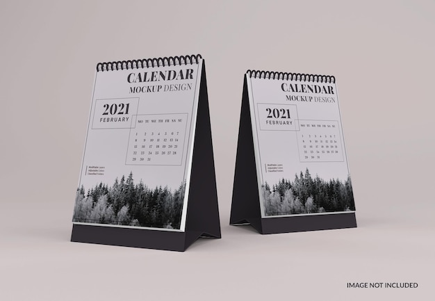 Mockup di calendario da tavolo moderno