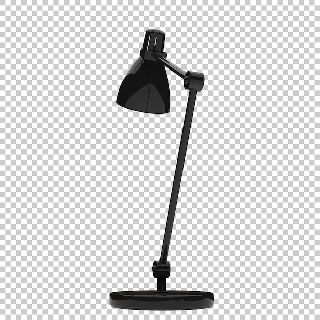 透明な背景に隔離された近代的なデスクランプ 3Dレンダリングイラスト