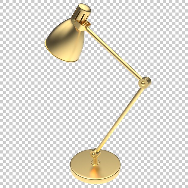 PSD modern desk lamp isolated on transparent background 3d rendering illustration