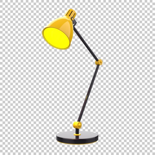 PSD modern desk lamp isolated on transparent background 3d rendering illustration