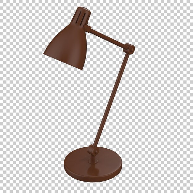 PSD modern desk lamp isolated on transparent background 3d rendering illustration