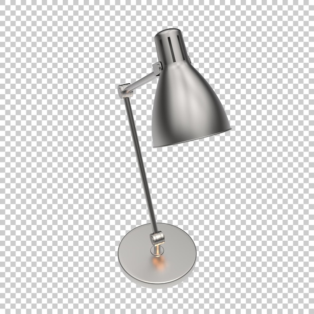 Modern desk lamp on transparent background 3d rendering illustration