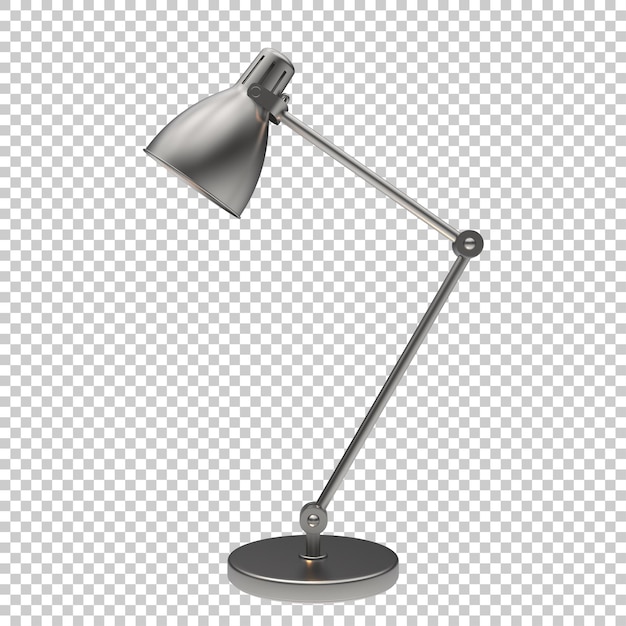 Modern desk lamp on transparent background 3d rendering illustration