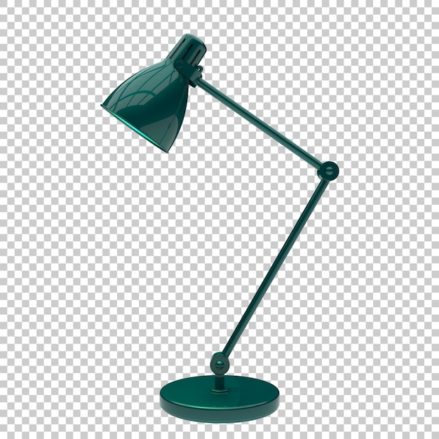 PSD modern desk lamp on transparent background 3d rendering illustration