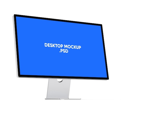 PSD mockup di schermo del computer desktop moderno con sfondo alfa