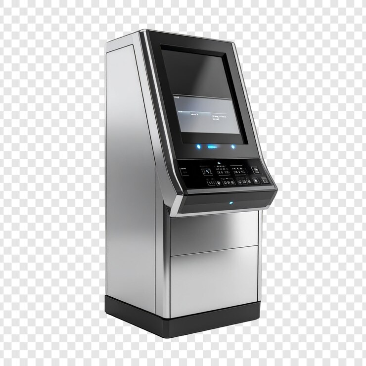 PSD modern digital kiosk with touchscreen display