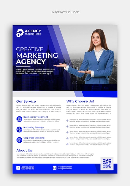 Modern digital marketing agency flyer template