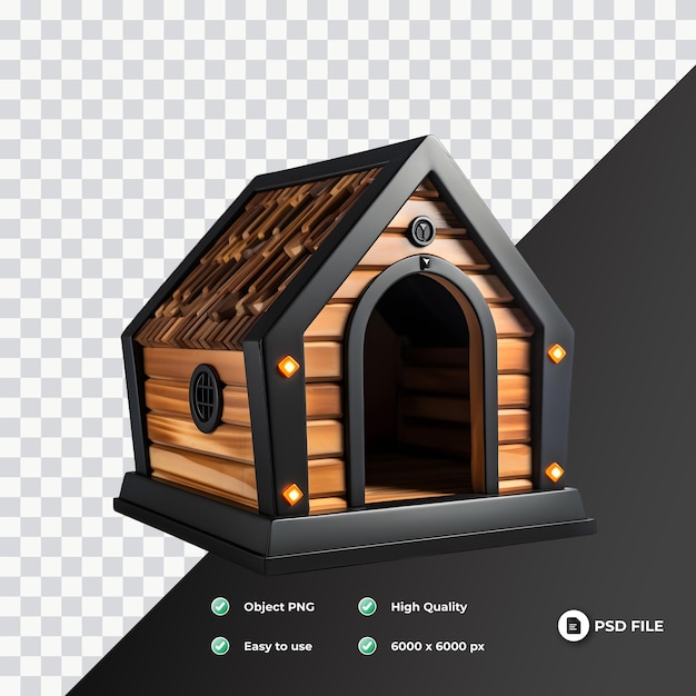 PSD modern doghouse soft smooth lighting only png premium psd