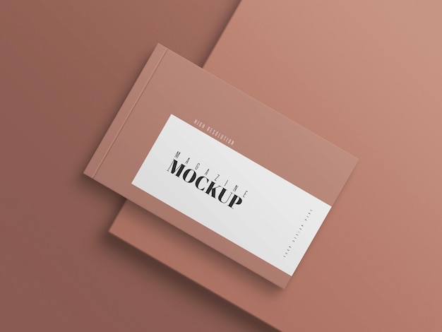 Modern double magazine mockup