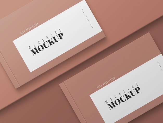 Modern double  magazine mockup