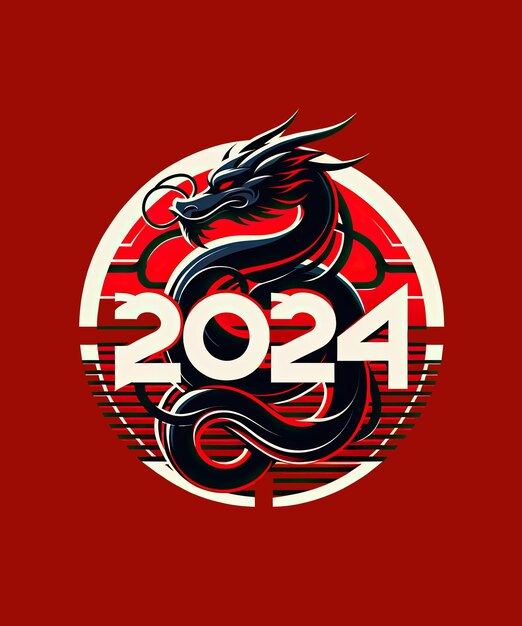 PSD modern dragon dance 2024 tee