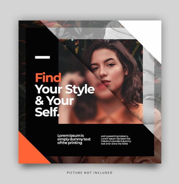 Modern dynamic social media instagram facebook post template