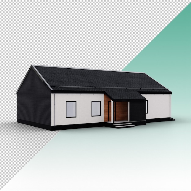 modern eigentijds huis geïsoleerd
