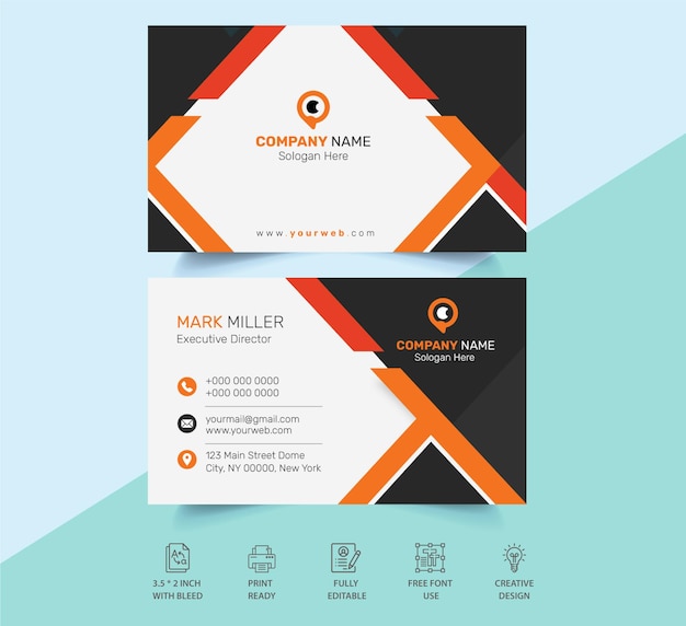 Modern elegant business card design template