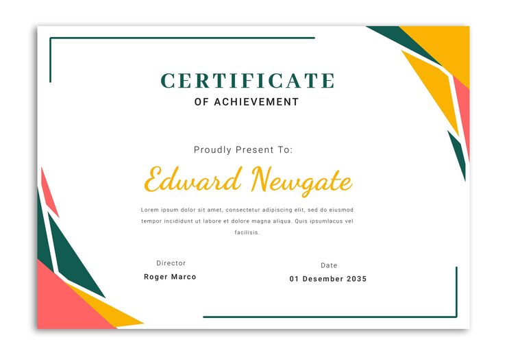 modern elegant certificate design template
